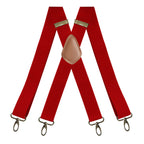 Adjustable X-Design Elastic Suspenders with Four Detachable Clips