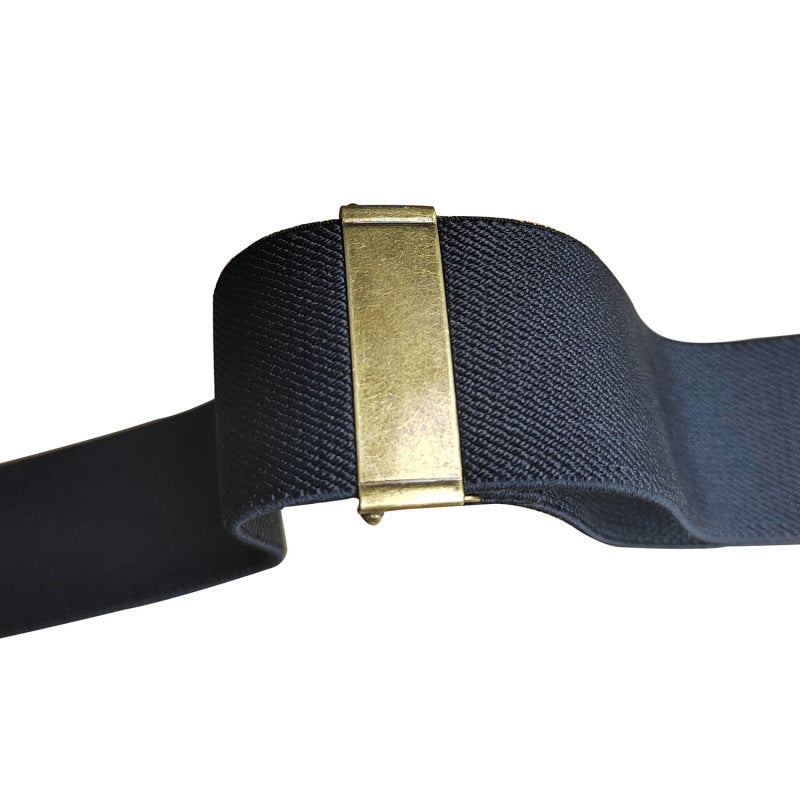 Adjustable X-Design Elastic Suspenders with Four Detachable Clips