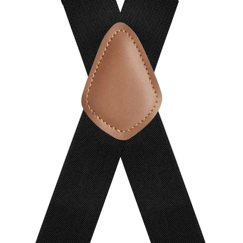 Adjustable X-Design Elastic Suspenders with Four Detachable Clips