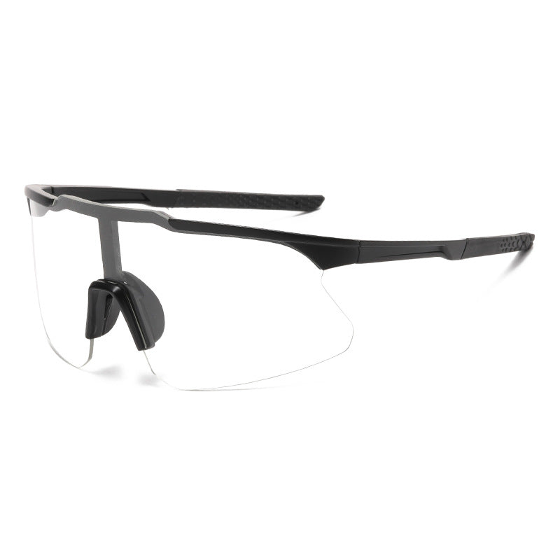 Aerodynamic Sports Sunglasses with Rubberised Nose Pads
