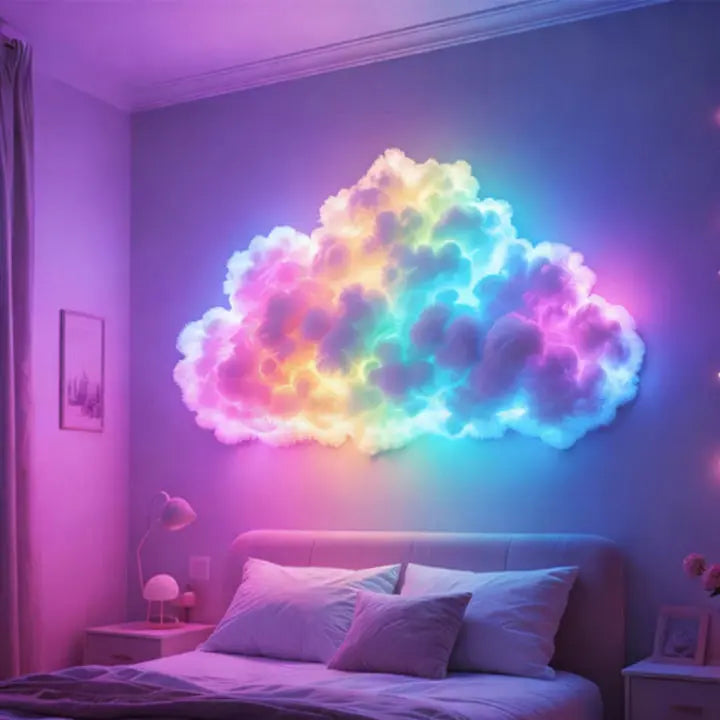 LED Cloud Decorative Light for Bedroom - 200 cm, RGB, USB Powered, view 4