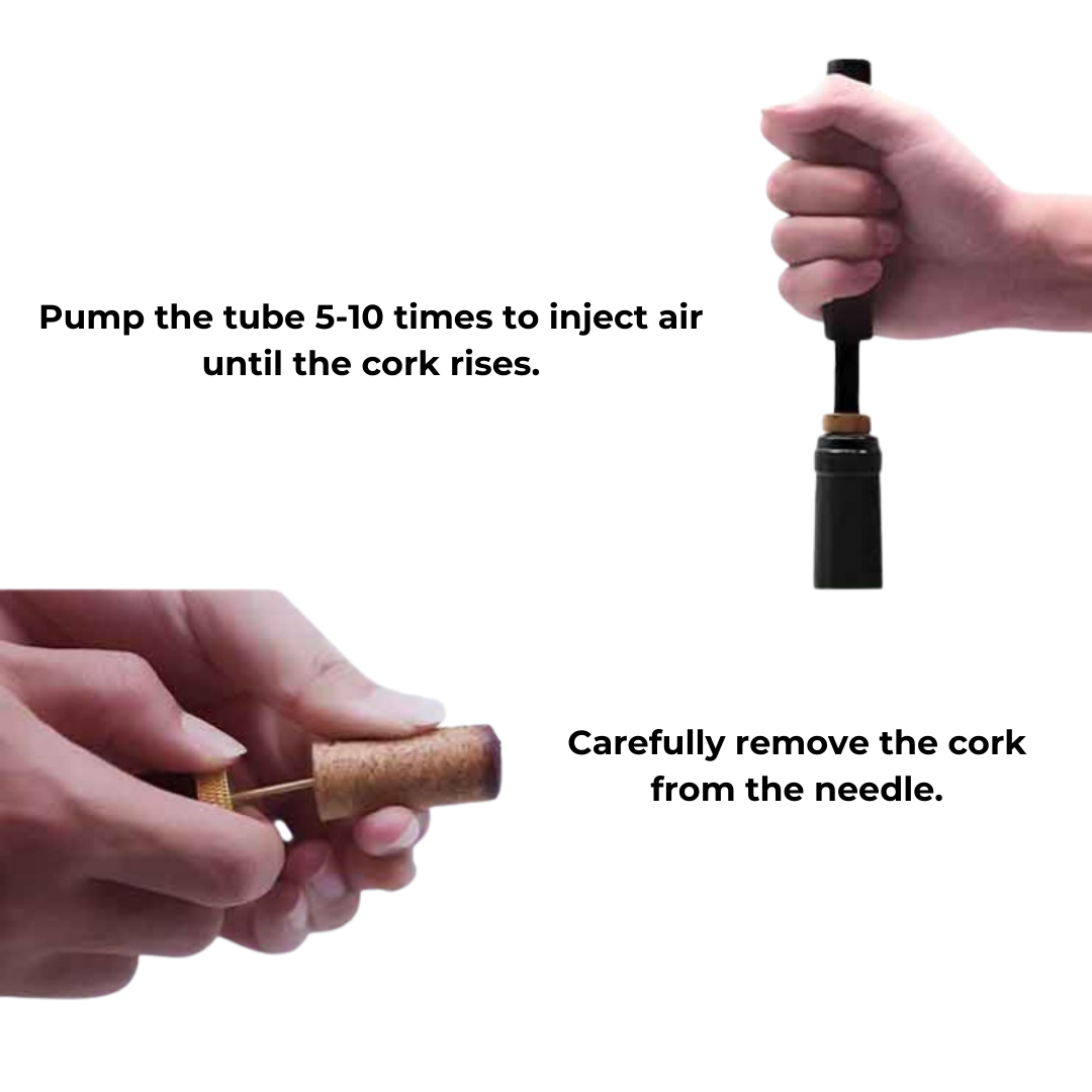 Air Pressure Wine Opener, Stainless Steel, Ergonomic Design