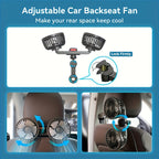 AirTrek Duo Double USB Car Fan, 5-Blade, 360° Rotatable, 21 cm