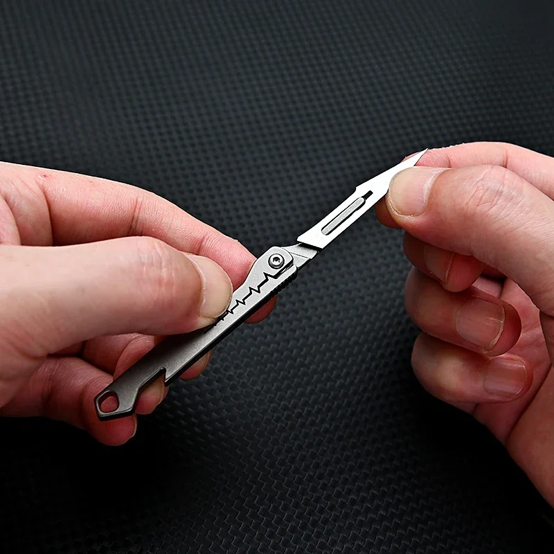 All-Purpose Foldable Sharp Utility Knife, Stainless Steel Blade, 107mm