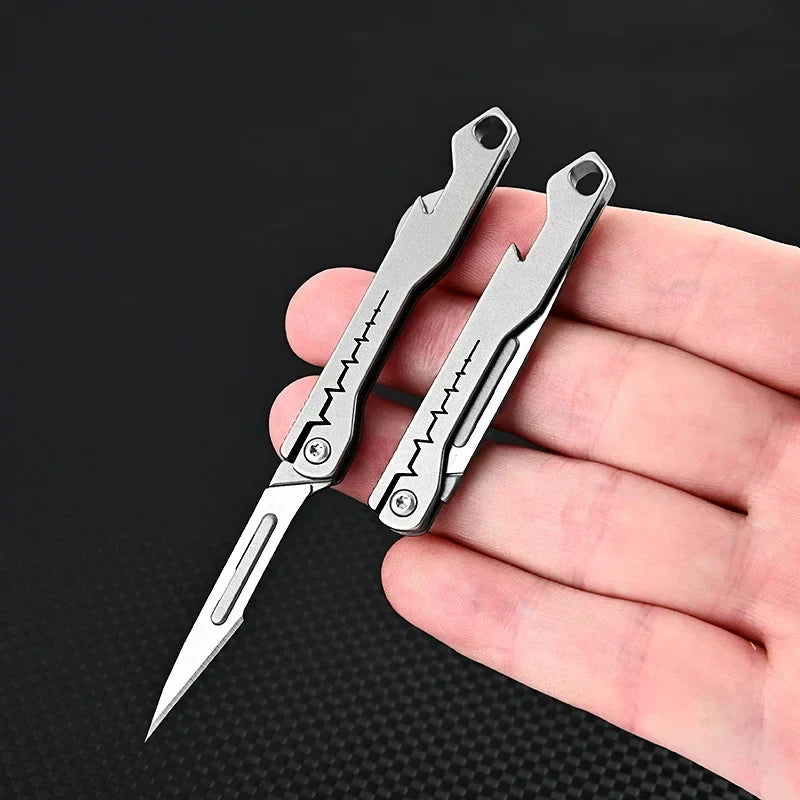 All-Purpose Foldable Sharp Utility Knife, Stainless Steel Blade, 107mm