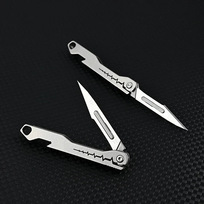 All-Purpose Foldable Sharp Utility Knife, Stainless Steel Blade, 107mm