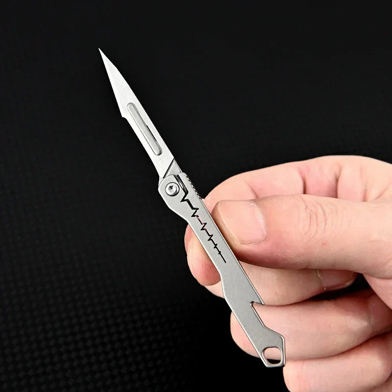 All-Purpose Foldable Sharp Utility Knife, Stainless Steel Blade, 107mm