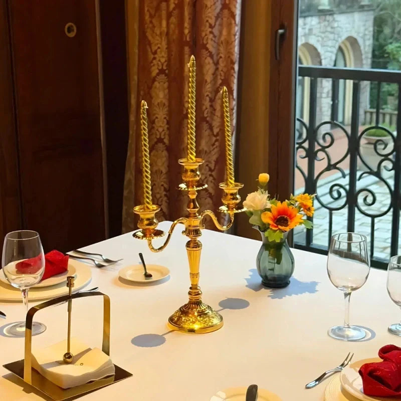 Alloy Candelabra with Adjustable Arms, 3 or 5 Arms