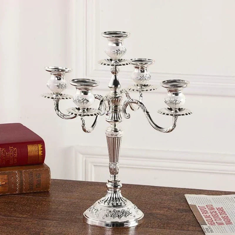 Alloy Candelabra with Adjustable Arms, 3 or 5 Arms