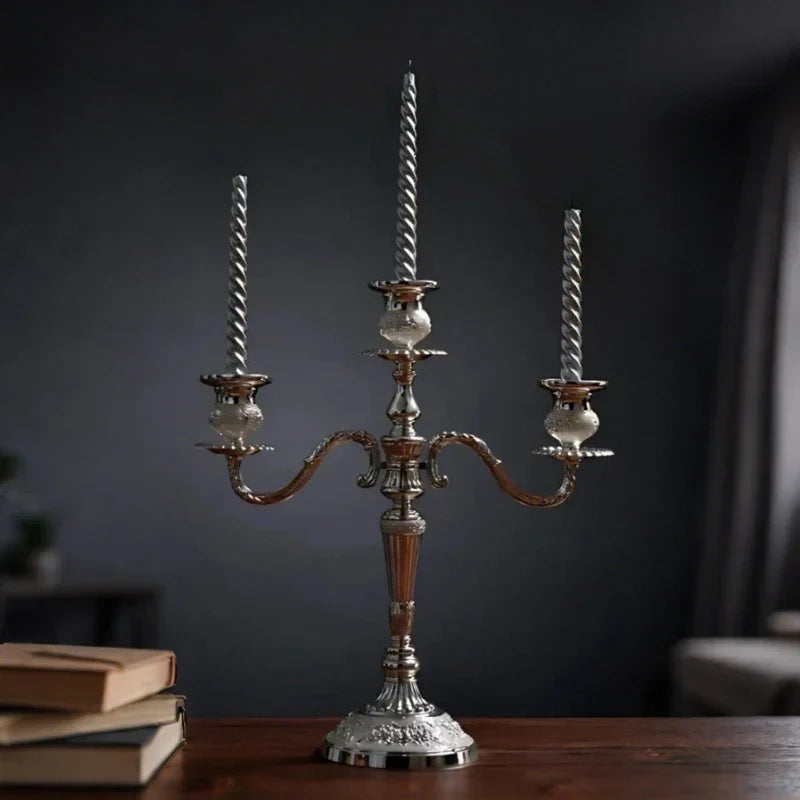 Alloy Candelabra with Adjustable Arms, 3 or 5 Arms