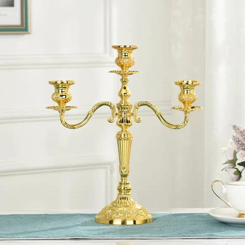 Alloy Candelabra with Adjustable Arms, 3 or 5 Arms