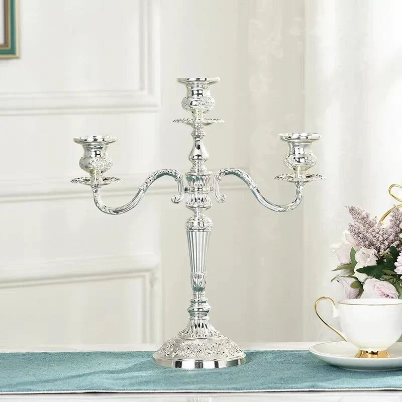 Alloy Candelabra with Adjustable Arms, 3 or 5 Arms