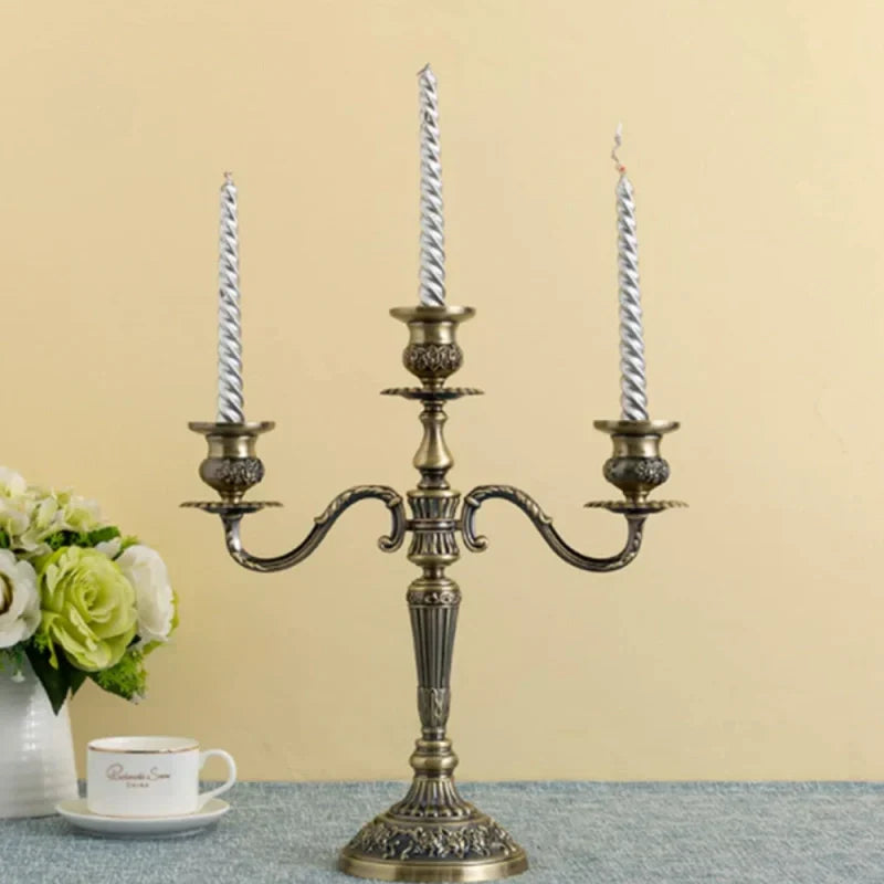 Alloy Candelabra with Adjustable Arms, 3 or 5 Arms