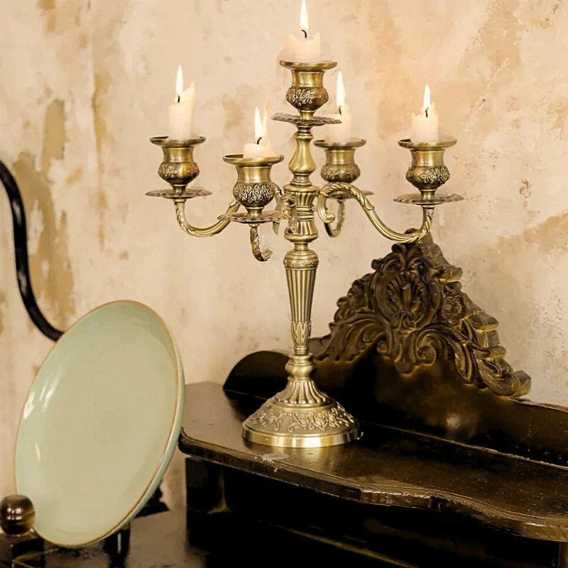 Alloy Candelabra with Adjustable Arms, 3 or 5 Arms