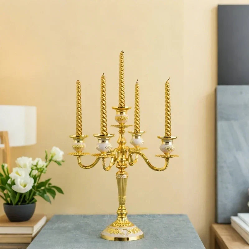 Alloy Candelabra with Adjustable Arms, 3 or 5 Arms