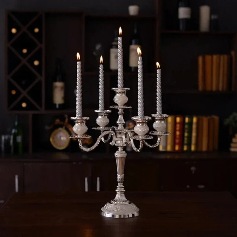 Alloy Candelabra with Adjustable Arms, 3 or 5 Arms
