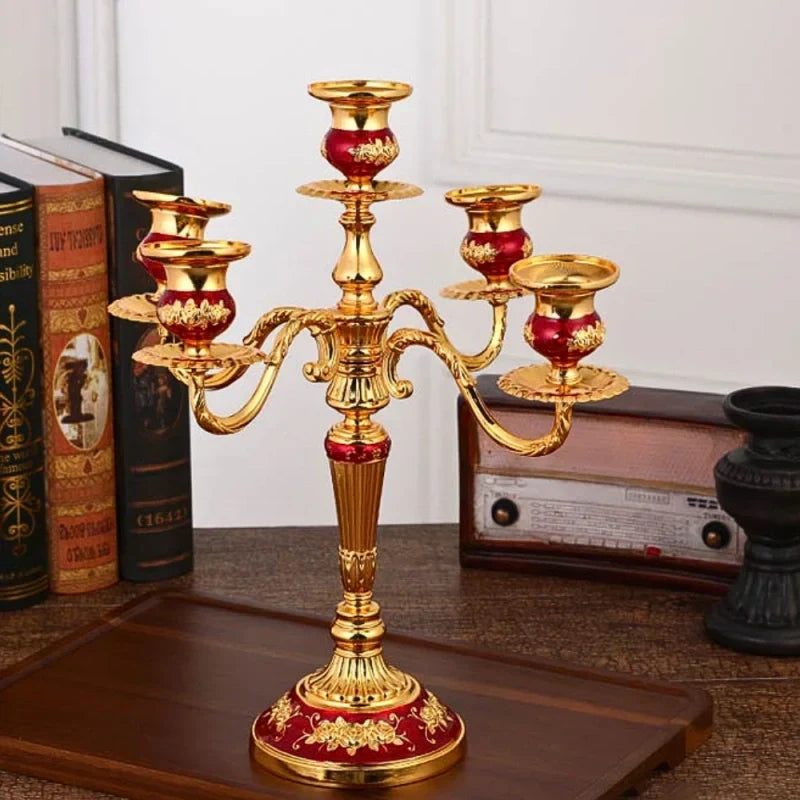 Alloy Candelabra with Adjustable Arms, 3 or 5 Arms