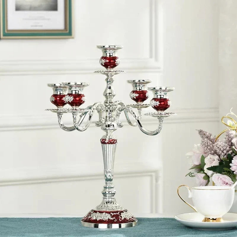 Alloy Candelabra with Adjustable Arms, 3 or 5 Arms