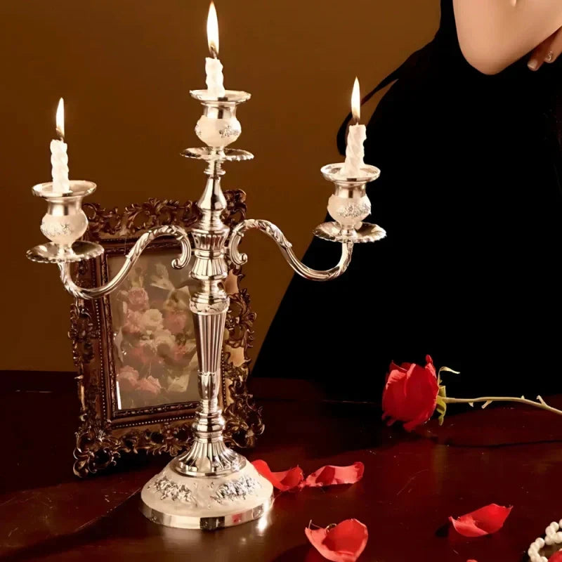 Alloy Candelabra with Adjustable Arms, 3 or 5 Arms