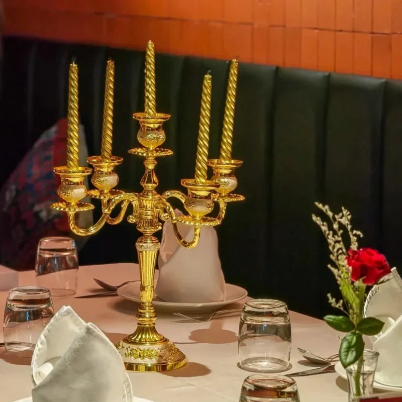 Alloy Candelabra with Adjustable Arms, 3 or 5 Arms