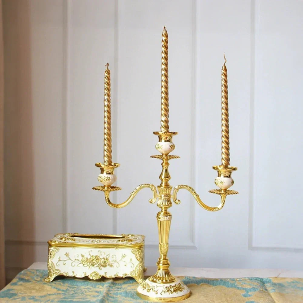 Alloy Candelabra with Adjustable Arms, 3 or 5 Arms