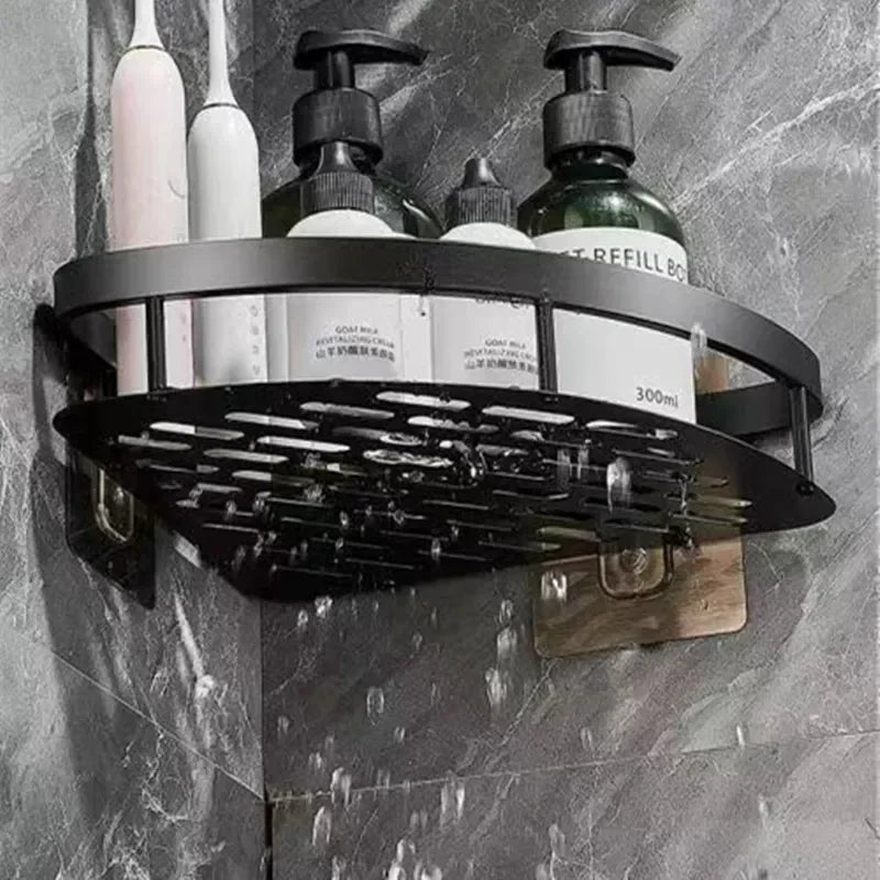 Aluminium Corner Bathroom Wall Shelf, 22 × 29 × 5.5 cm