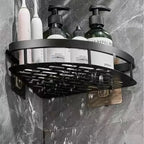 Aluminium Corner Bathroom Wall Shelf, 22 × 29 × 5.5 cm
