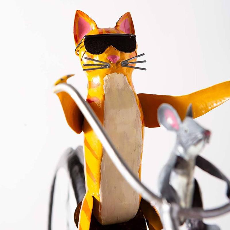 Animal Bicycle Wind Spinner in Recycled Metal