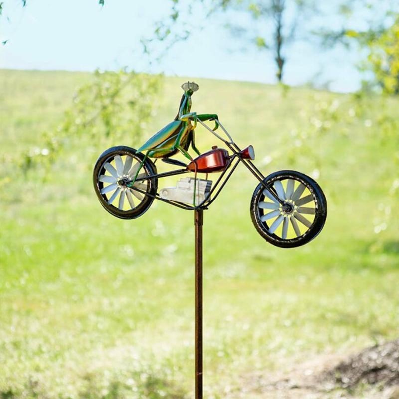 Animal Bicycle Wind Spinner in Recycled Metal