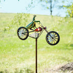 Animal Bicycle Wind Spinner in Recycled Metal