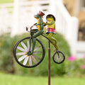 Animal Bicycle Wind Spinner in Recycled Metal