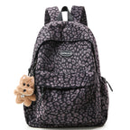 Animal-Print School Backpack with Padded Adjustable Straps