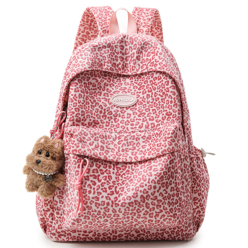 Animal-Print School Backpack with Padded Adjustable Straps