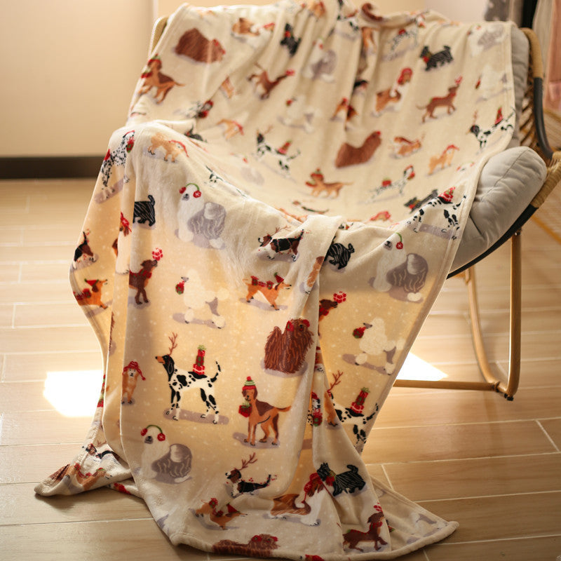 Animal-Themed Plush Throw Blanket