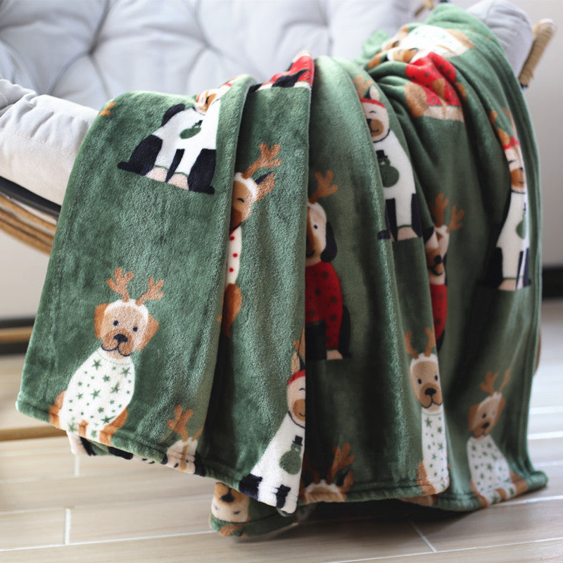 Animal-Themed Plush Throw Blanket
