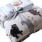 Animal-Themed Plush Throw Blanket