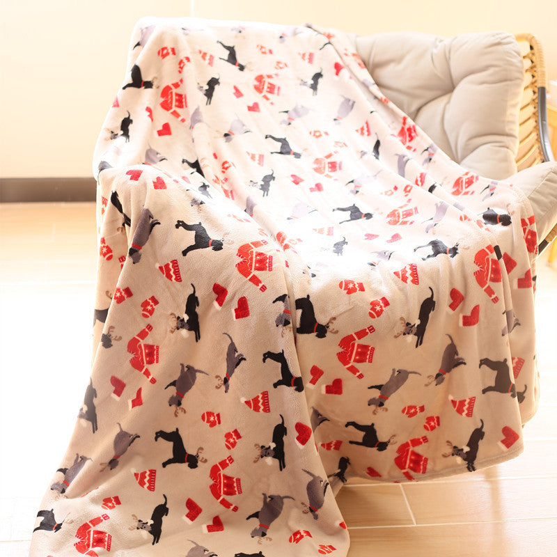 Animal-Themed Plush Throw Blanket
