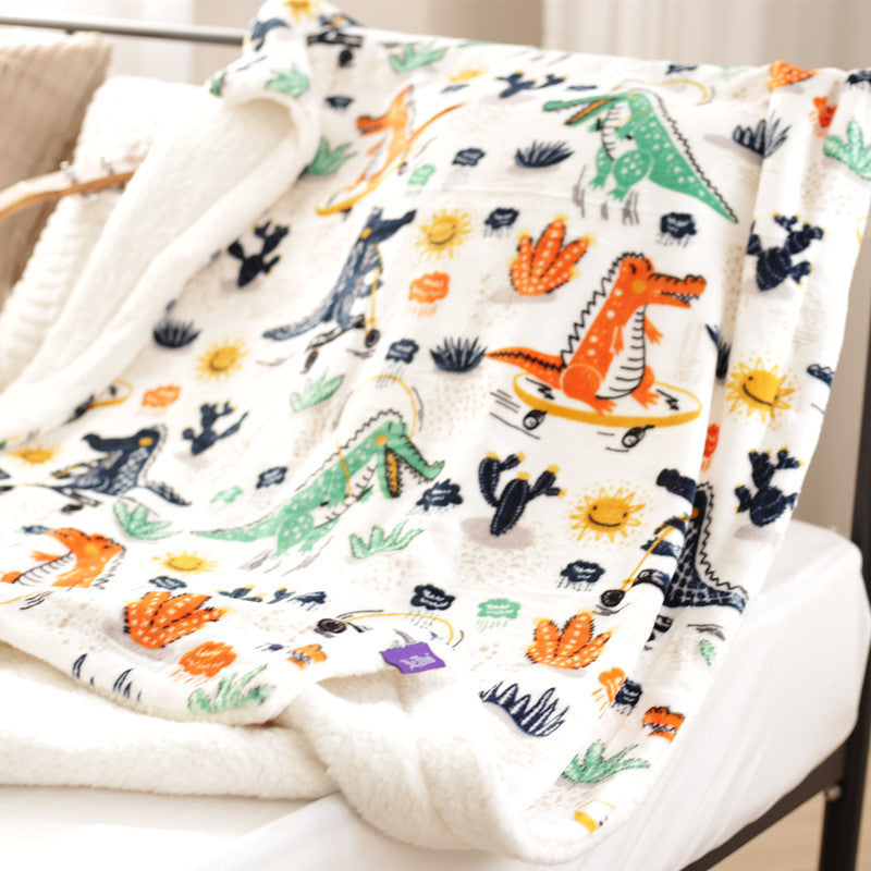 Animal-Themed Plush Throw Blanket