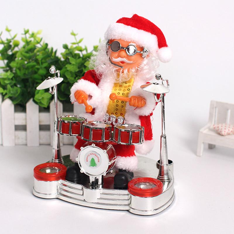Animated Santa Claus Christmas Doll with Music, ABS and Cloth, 20–30cm