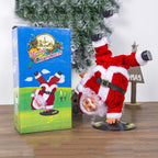 Animated Santa Claus Christmas Doll with Music, ABS and Cloth, 20–30cm