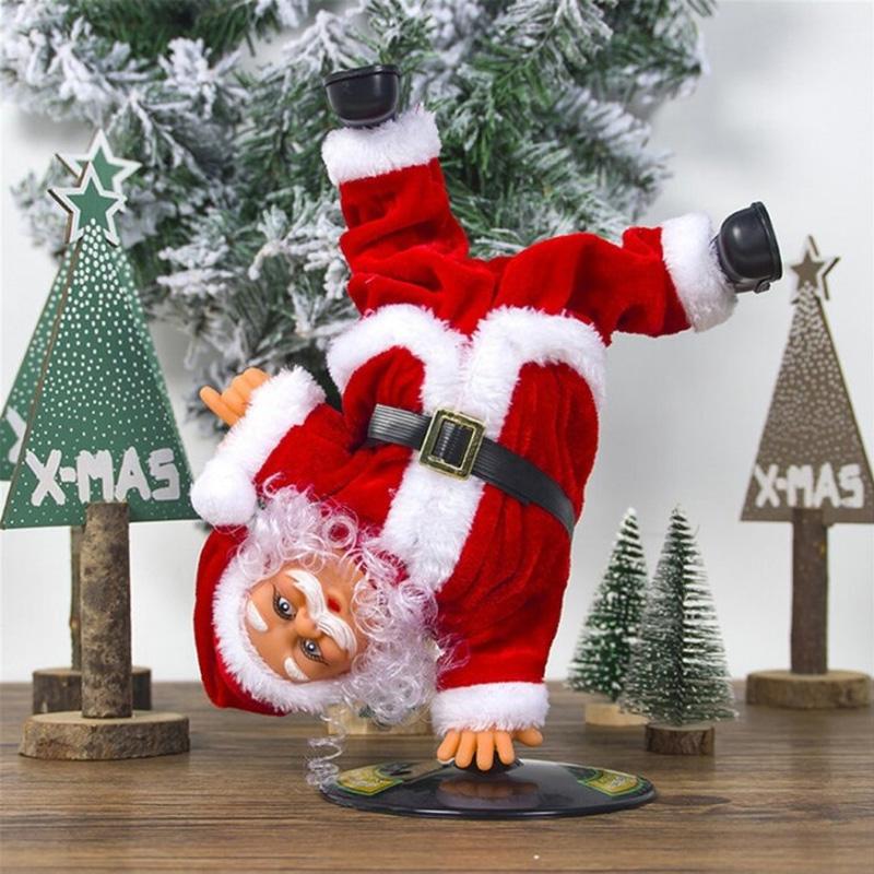Animated Santa Claus Christmas Doll with Music, ABS and Cloth, 20–30cm
