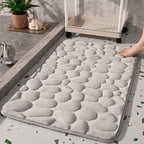 Anti-Slip Pebble-Texture Bath Mat, 15.75 x 23.62 Inch