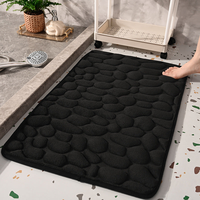 Anti-Slip Pebble-Texture Bath Mat, 15.75 x 23.62 Inch