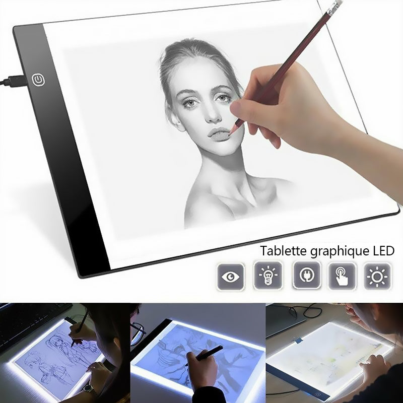LED Drawing Board for Artists - 3.5mm Acrylic, 200x300mm
