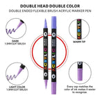 Double-sided Acrylic Paint Marker for Multi-surface Art - 24 to 120 Colours, view 2