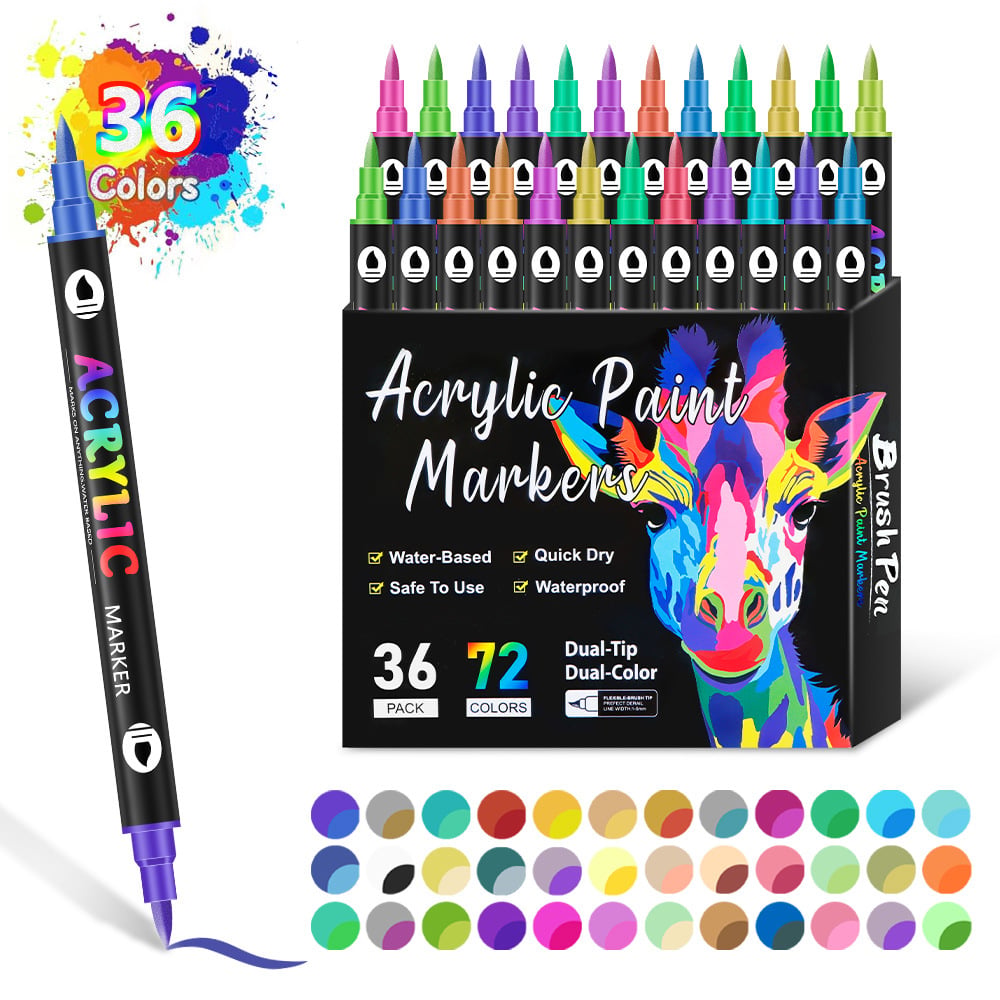 Double-sided Acrylic Paint Marker for Multi-surface Art - 24 to 120 Colours, view 5