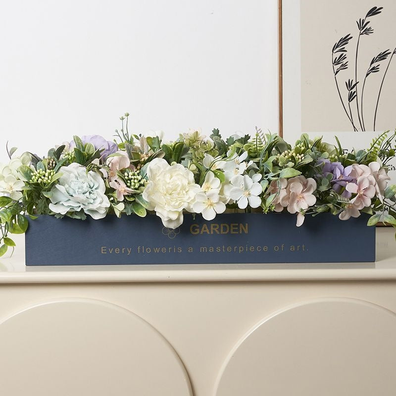 Artificial Botanical Flower Arrangement in Decorative Planter