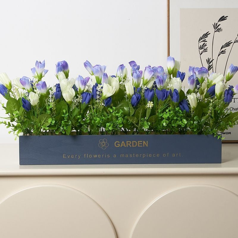 Artificial Botanical Flower Arrangement in Decorative Planter