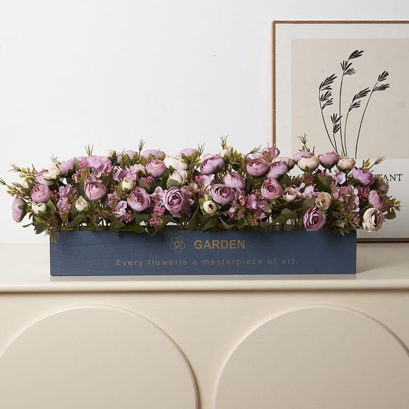 Artificial Botanical Flower Arrangement in Decorative Planter