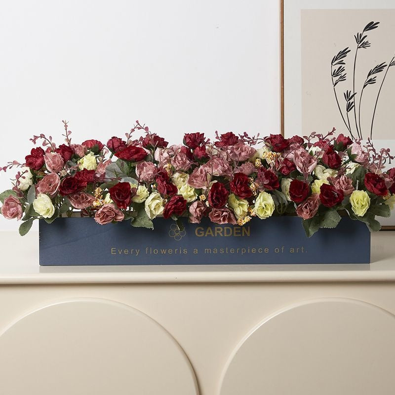 Artificial Botanical Flower Arrangement in Decorative Planter